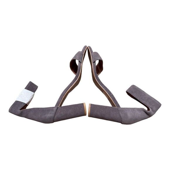 Jeffrey Campbell Heel Holvey Women's 9.5 Sandals Gray Block Ankle Strap Open Toe - Picture 9 of 12